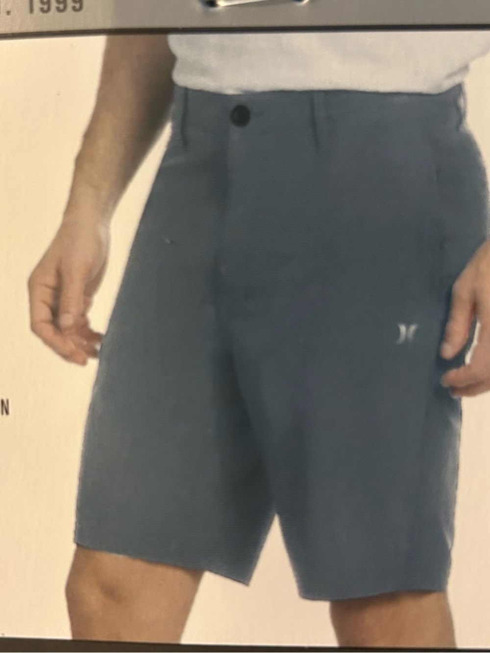 NWT Hurley hybrid walk shorts, gray, size 38